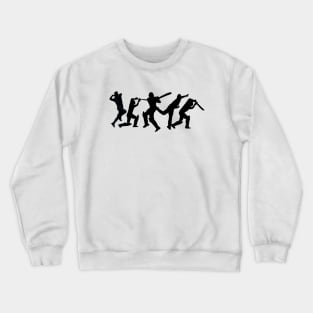 Cricket Batter and bowler silhouettes Crewneck Sweatshirt